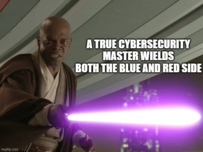 A true cybersecurity master wields both the blue and red side