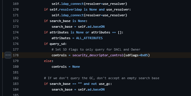 BloodHound.py SDflags source code